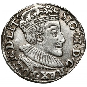 Zygmunt III Waza, Trojak Olkusz 1588 - pierwszy - mała głowa