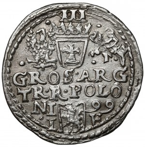 Sigismund III. Wasa, Trojak Olkusz 1599 - neue Büste