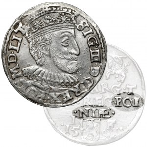 Zygmunt III Waza, Trojak Olkusz 1591 - duża głowa