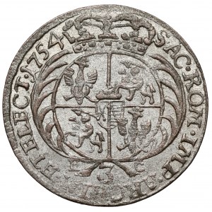 August III Sas, Trojak Lipsk 1754 EC - efraimek