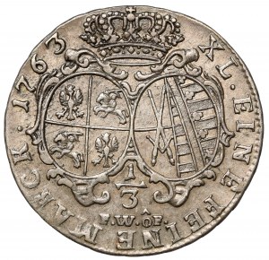 August III Sas, 1/3 thaler 1763 FWóF, Dresden