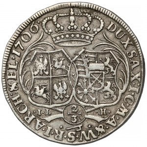 August II Mocny, Gulden (2/3 talara) 1706 ILH, Drezno - Coselgulden