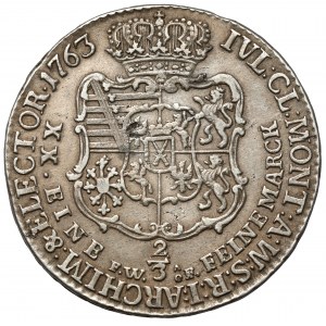Fryderyk Chrystian, Gulden (2/3 talara) 1763 FWóF, Drezno