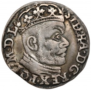 Stefan Batory, Trojak Olkusz 1584 ID - initials GH