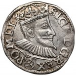 Zygmunt III Waza, Trojak Wschowa 1595 - Lewart na Aw. - B.RZADKI