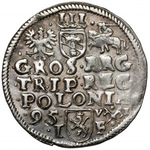 Zygmunt III Waza, Trojak Poznań 1595 - większa głowa