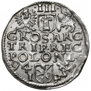 Zygmunt III Waza, Trojak Poznań 1594 - szeroka / lilia