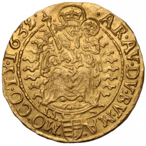Węgry, Ferdynand III, Dukat 1639 KB, Kremnica