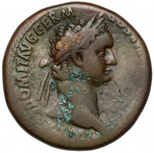 Domicjan (81-96 n.e.) Sesterc, Rzym - rzadki