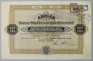 Bank of Lesser Poland, 400 kr 12.1920