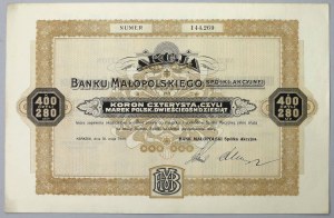 Bank Małopolski, 400 kr 05.1920