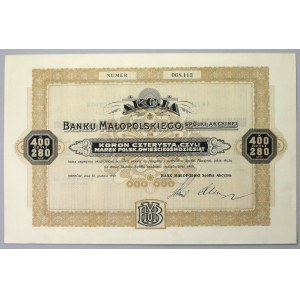 Bank Małopolski, 400 kr 1919