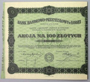 Bank of Commerce and Industry in Lodz, PLN 100 - RARE