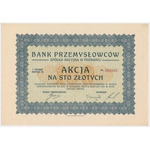 Bank Przemysłowców w Poznaniu, Em.1, 100 zł
