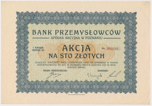 Bank Przemysłowców w Poznaniu, Em.1, 100 zł