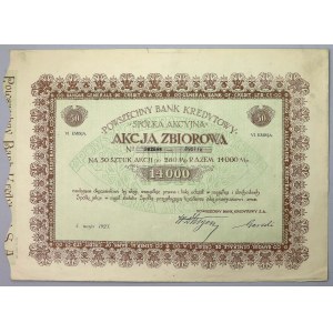 Powszechny Bank Kredytowy, Em.6, 50x 140 mkp 1923 - wysoki nominał