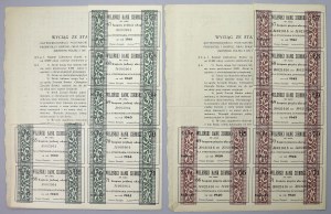 Wileński Bank Ziemski, Em.1, 150 zł i 5x 150 zł 1937 (2szt)