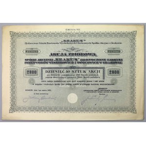 KRAKUS Zjednoczone Fabryki Przetworów Wyskokowych i Owocowych, Em.7, 10x 280 mkp 1923