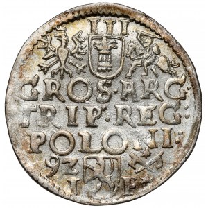 Zygmunt III Waza, Trojak Poznań 1592 - 9Z z lewej