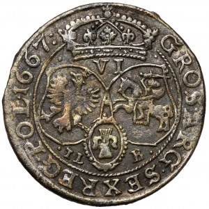 Jan II Kazimierz, Szóstak Bydgoszcz 1667 TLB