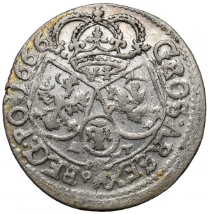 John II Casimir, Sixth of Krakow 1666 AT - WITHOUT & - RARE