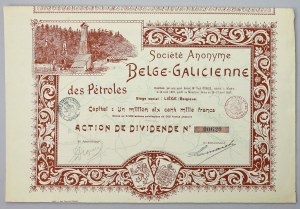 Societe Anonyme Belge-Galicienne des Petroles, Akcja na okaziciela 500 FB 1897
