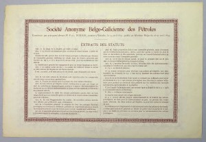 Societe Anonyme Belge-Galicienne des Petroles, Inhaberaktie 500 FB 1897