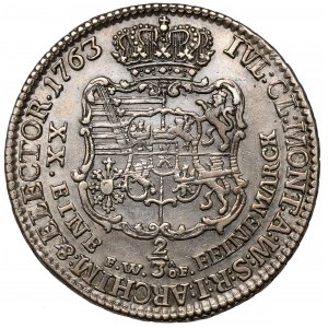 Fryderyk Chrystian, Gulden (2/3 talara) 1763 FWóF, Drezno