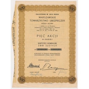 Warszawskie Tow. Ubezpieczeń, 5x 100 zł