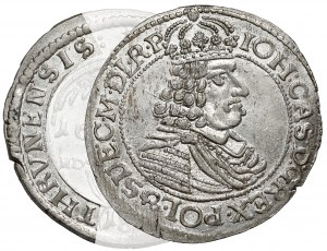 Ján II Kazimír, Ort Torun 1664 HDL - s chybou - KRÁSNY