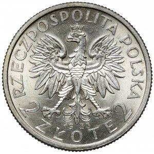 Głowa Kobiety 2 złote 1933