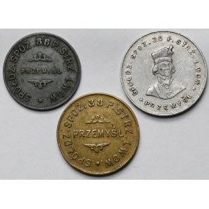 Przemyśl, 38. Pułk Strzelców Lwowskich - 1 złoty i 20-50 groszy (3szt)