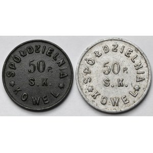 Kowel, 50. Pułk Piechoty Strzelców Kresowych - 1 złoty i 50 groszy - zestaw (2szt)