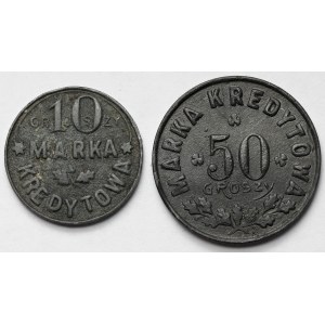 Kowel, 50. Pułk Strzelców Kresowych - 10 i 50 groszy - zestaw (2szt)