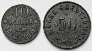 Kowel, 50. Pułk Strzelców Kresowych - 10-50 groszy - zestaw (2szt)