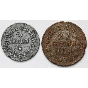 Podświle i Snów, 7 i 27 Batalion KOP - 10-20 groszy - zestaw (2szt)