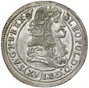 Maďarsko, Leopold I., 15 krajcarů 1678 KB, Kremnica