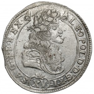 Węgry, Leopold I, 15 krajcarów 1686 KB, Kremnica