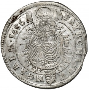 Ungarn, Leopold I., 15 krajcars 1686 KB, Kremnica