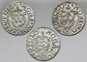 Sigismondo III Vasa, mezzo binario Bydgoszcz 1622-1624 - set (3 pezzi)