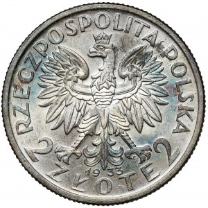 Głowa Kobiety 2 złote 1933