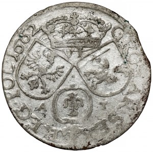 Jan II Kazimierz, Szóstak Kraków 1662 AT