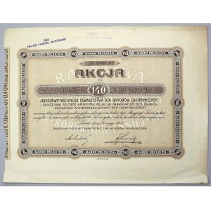 RAKSZAWA Akc. Tow. dla Wyrobów Sukienniczych, 140 mkp 1921