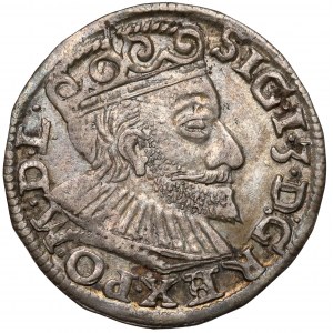 Zygmunt III Waza, Trojak Poznań 1592 - data z lewej
