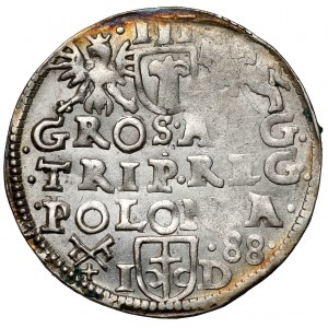 Zygmunt III Waza, Trojak Poznań 1588 ID - odmienne popiersie