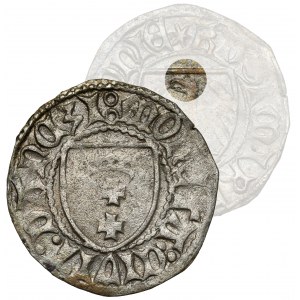 Kazimierz IV Jagiellończyk, Szeląg Gdańsk - orzeł BEZ korony