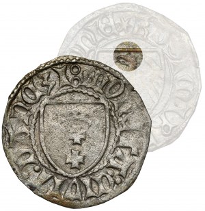 Casimiro IV Jagellone, Szeląg Danzica - aquila senza corona