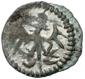 Ladislaus II Jagiello, Wschowa denarius - letter V - very rare