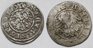 Sigismund I. der Alte, halber Pfennig Vilnius 1509 und Krakau 1511 - Satz (2 Stück)