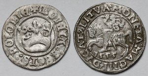 Aleksander Jagiellończyk, Półgrosz Kraków i Zygmunt II August, Półgrosz Wilno 1555 - zestaw (2szt)